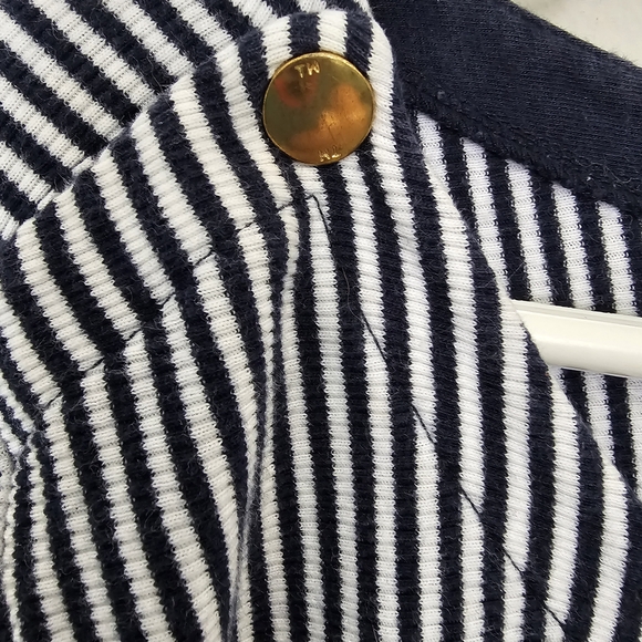 Tommy Hilfiger Navy and White Striped Blouse Women's Sz XL - Picture 5 of 9